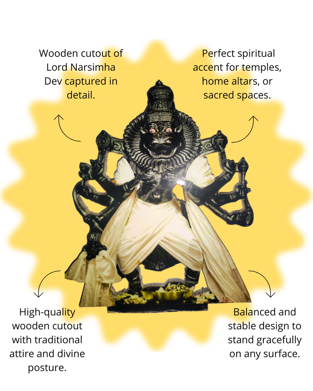 Wooden cutout of Sri Narsimha Dev