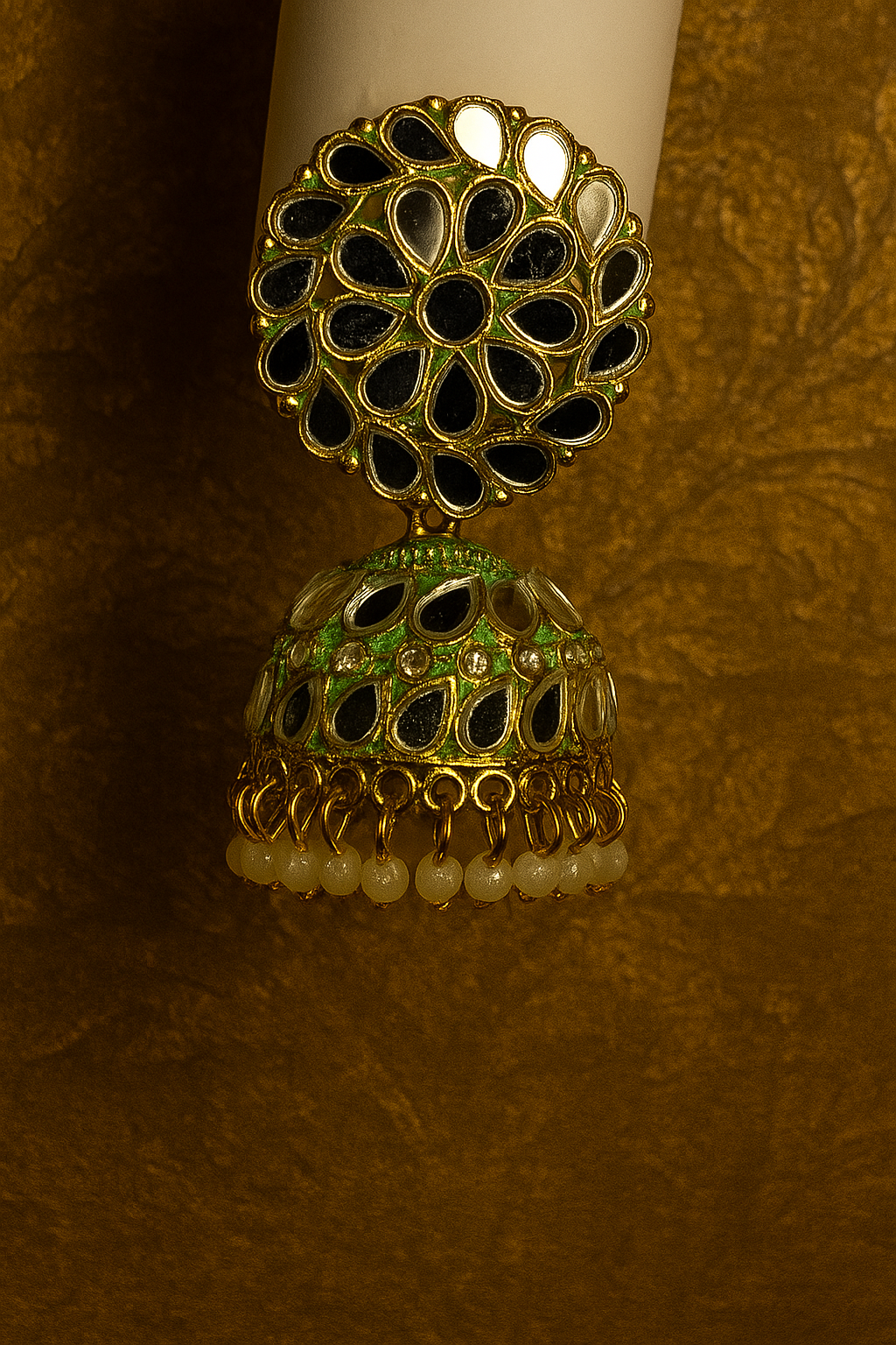 Emerald Noir Jhumka
