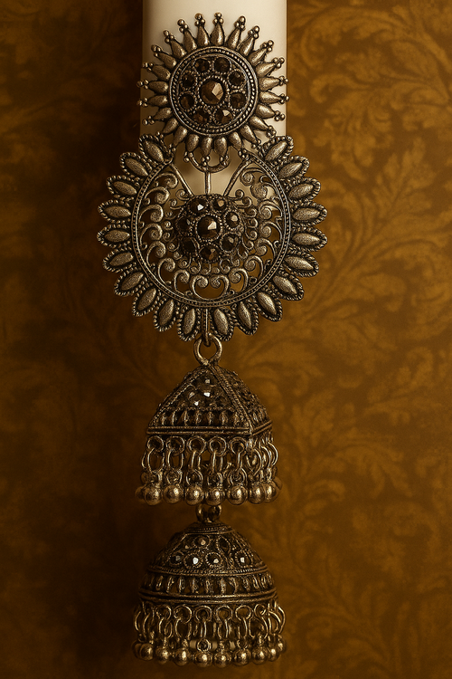 Royal Sunburst Double Jhumka