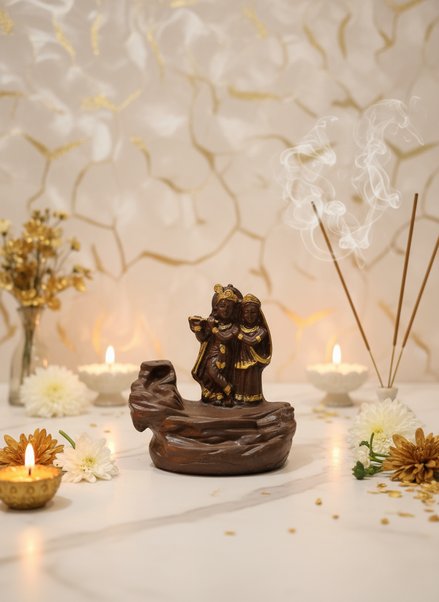 Radha Krishna Incense Burner