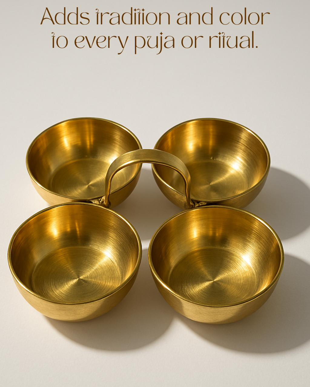 Royal Brass Quad Condiment Server