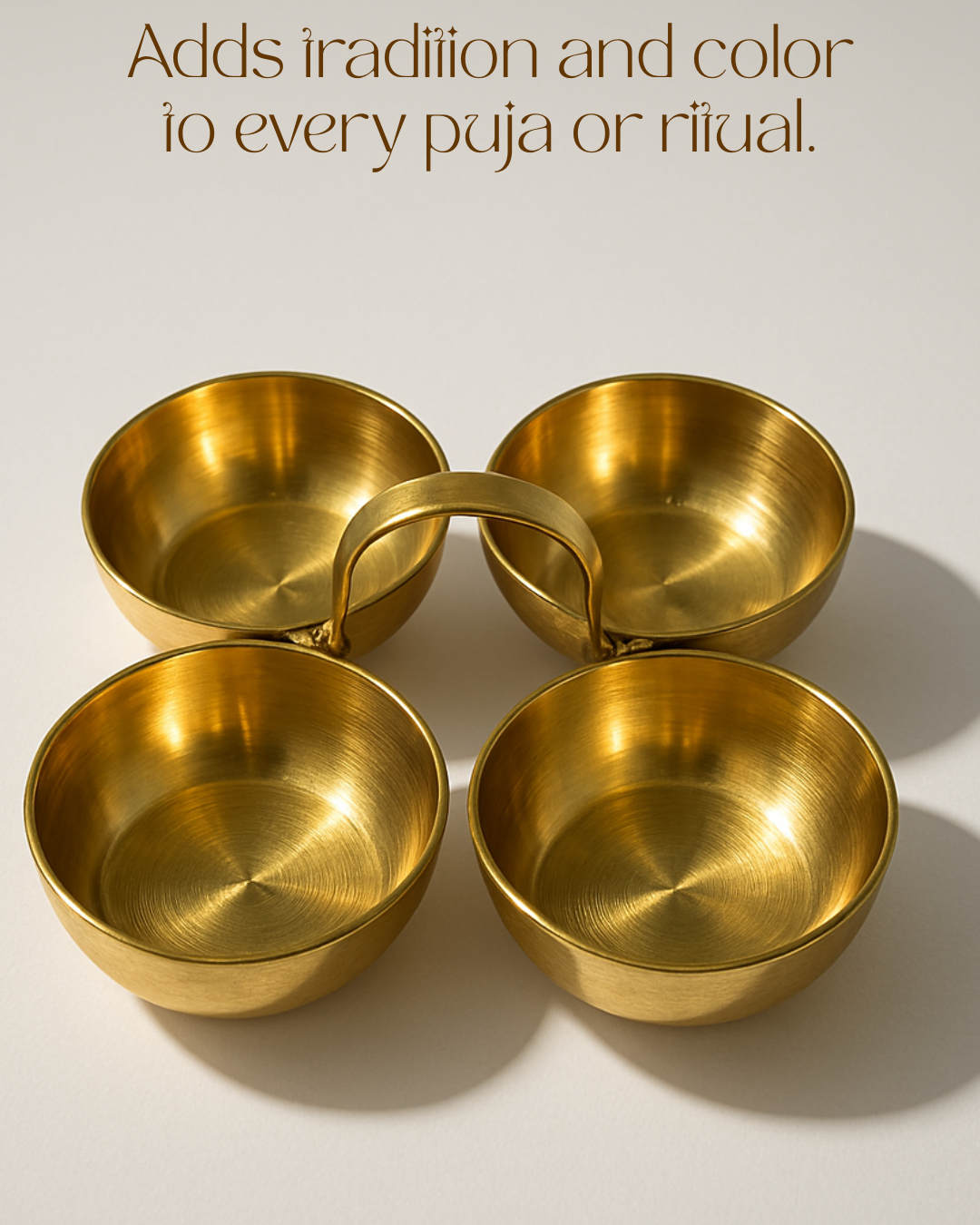 Royal Brass Quad Condiment Server