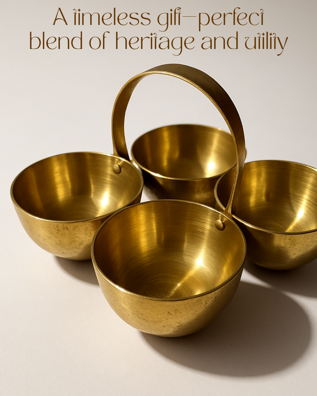 Royal Brass Quad Condiment Server