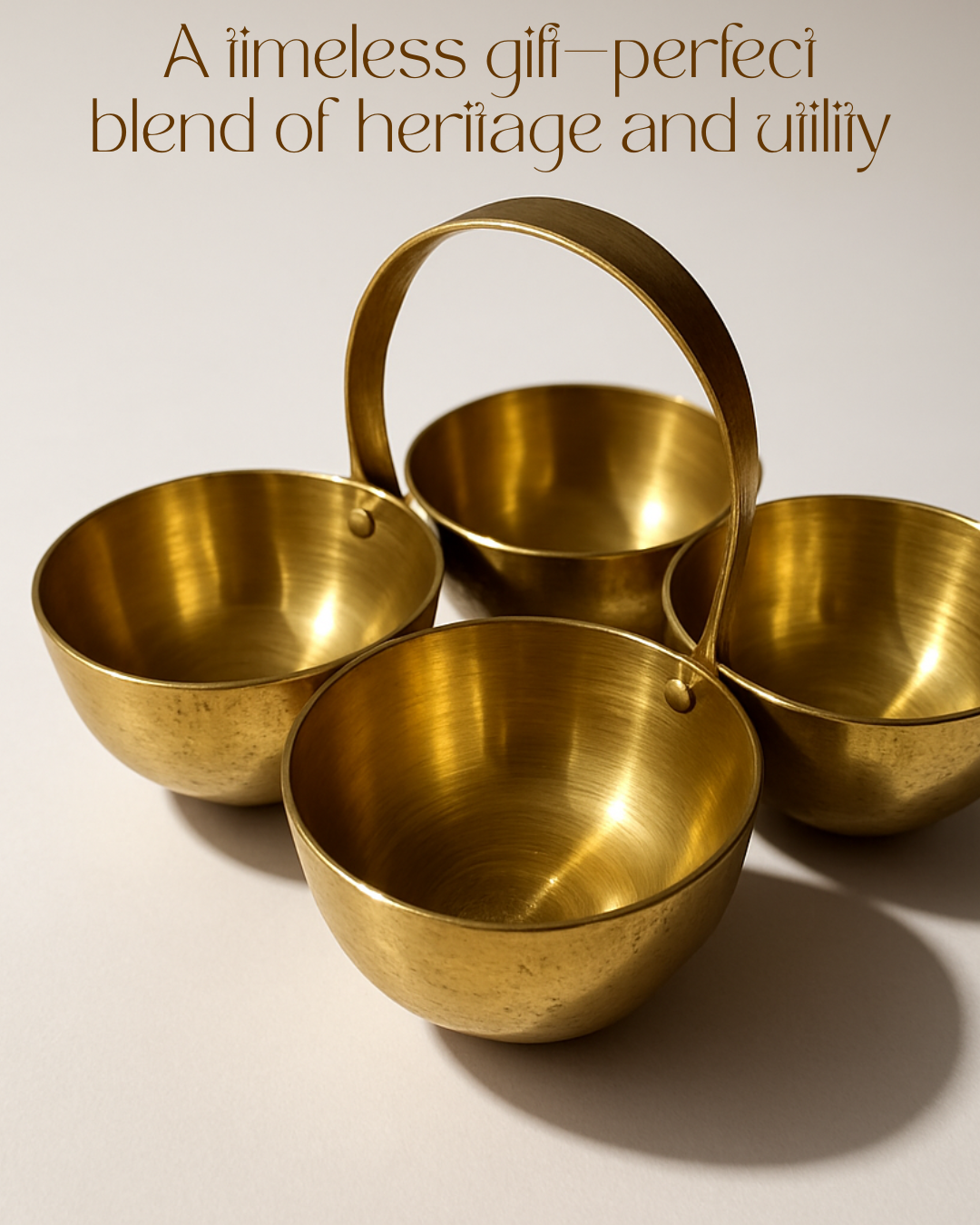 Royal Brass Quad Condiment Server